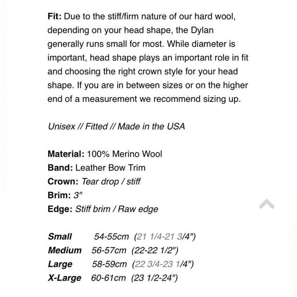 Yellow 108 Limited Edition Dylan Fedora 100% Wool Made in USA Small - Picture 15 of 16